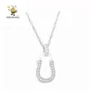 online shopping free shipping Lucky Charm Minimalist U Shape Pendant Horse Shoes Jewelry necklaces 925 Silver Jewelry