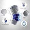 Factory made Nylon silicone Adjustable knee support brace strap compression sleeve