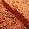 Eco-friendly 125cm Knitted Material Nylon African Cord Floral Lace Fabric For Wedding Dress
