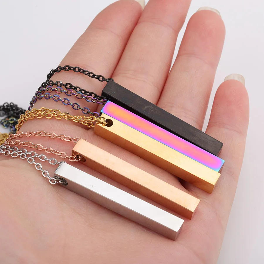Best selling new three-dimensional strip 5*40mm titanium steel men's pendant necklace street dance party costumes jewelry
Best selling new three-dimensional strip 5*40mm titanium steel men's pendant necklace street dance party costumes jewelry