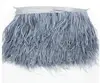 1 Meter 10-15CM Ostrich feather trims for skirt/dress White ostrich feathers ribbon DIY feather For Crafts Plumage Clothing