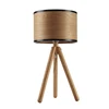 Premium floor lamp wood hotel room, tripod led stand light for bedroom and shops