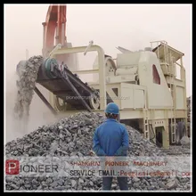 Tire series mobile portable stone jaw crusher machine