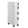 Modern Color Plastic Drawer Clothes Bathroom Storage Cabinet with Wheels