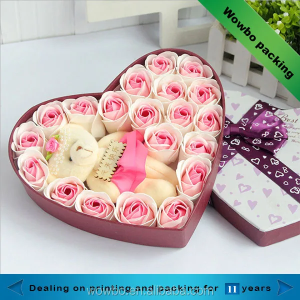 romantic heart shaped wrapping valentines day gift surprise