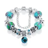 LZESHINE Romantic Lampwork Glass Bracelet Women Silver Murano Glass Bracelet Accessories For Sale PCBR0031