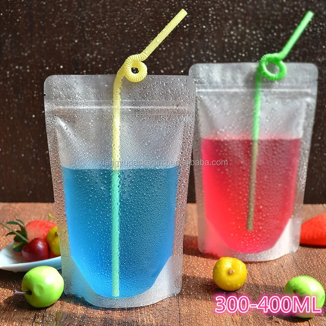 bpa free frozen safe juice pouch with zipper