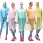 Disposable LDPE plastic rain coat color&logo can customize for adult