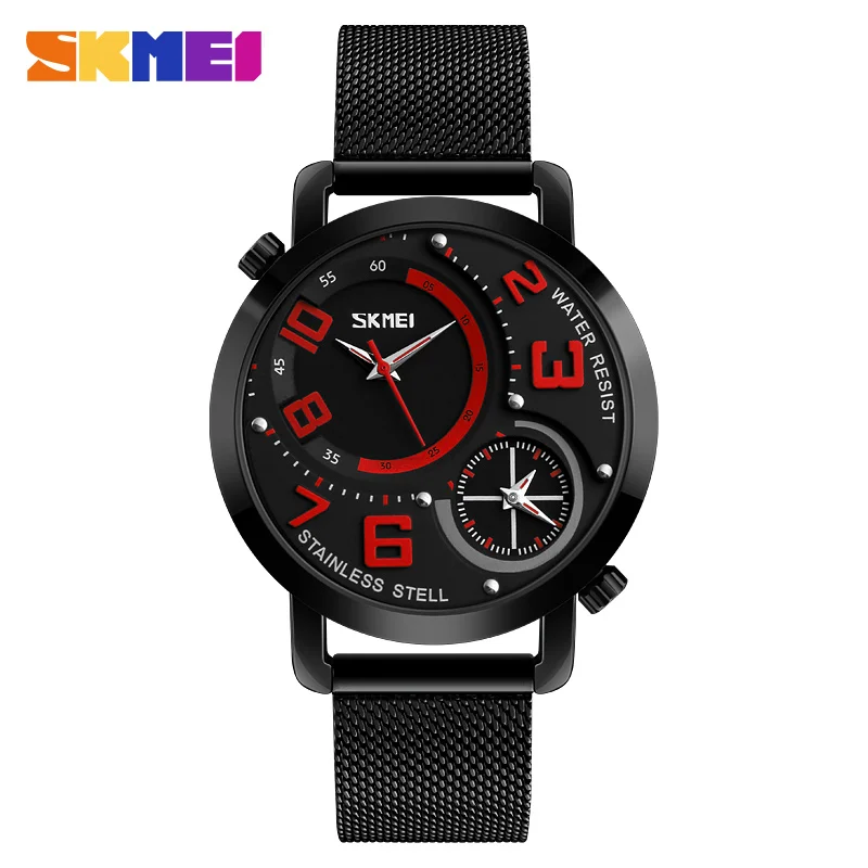 Skmei 9168 Brand Luxury Men Wrist Watches 304 Mesh Stainless Steel Strap 30m Deep Waterproof Sports Double Time Quartz Watch Hot
Skmei 9168 Brand Luxury Men Wrist Watches 304 Mesh Stainless Steel Strap 30m Deep Waterproof Sports Double Time Quartz Watch Hot