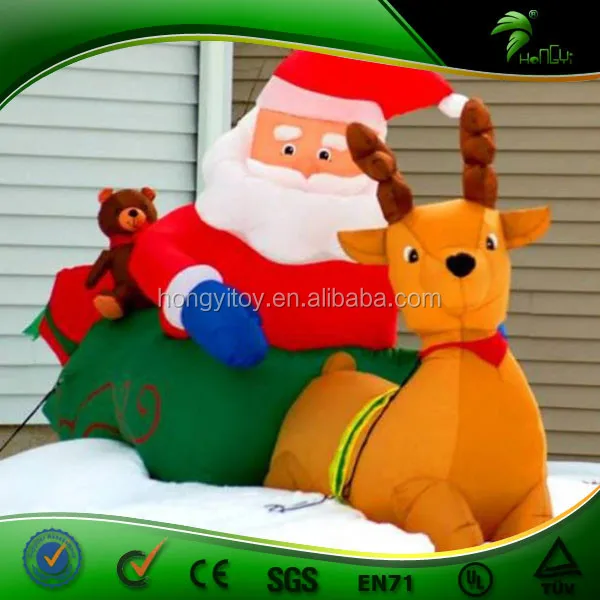 factory selling inflatable santa claus and reindeer for