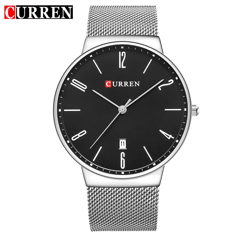 Top Luxury brand CURREN Watches men Stainless Steel Mesh strap Quartz-watch Ultra Thin Dial Clock man relogio masculino 8257
Top Luxury brand CURREN Watches men Stainless Steel Mesh strap Quartz-watch Ultra Thin Dial Clock man relogio masculino 8257