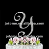 The letter Y monogram crystal cake topper for wedding/birthday decoration