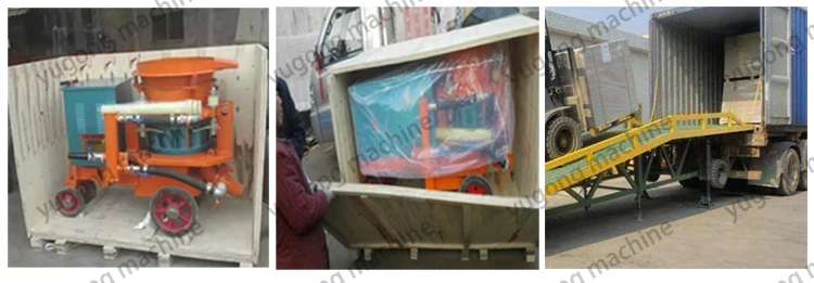Tunnel use rotor type PZ 3m3/h dry shotcrete machine