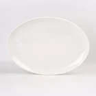 11" Super White Oval Shaped Classical Porcelain Fish Plates Dishes For Hotel And Restaurant
