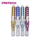 PRITECH Spiral Curl Ceramic Curling Iron Hair Curler With LED Indicator Light
