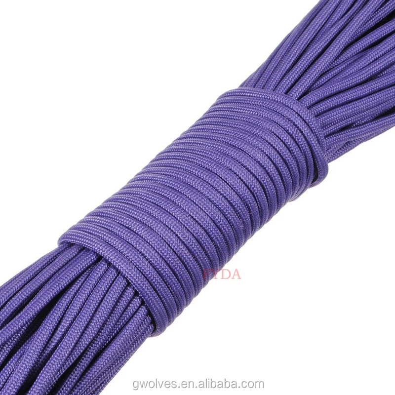 Outdoor 550 paracord with 7 strand 4mm paracord parachute cord rope, Over 200 colors
Outdoor 550 paracord with 7 strand 4mm paracord parachute cord rope, Over 200 colors