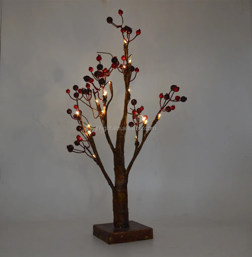 2ft Led Lighted Artificial Fall Harvest Yellow Maple Leaf Tree White