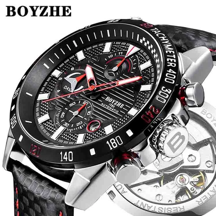 BOYZHE Brand Spot Luxury Black Leather Strap 30M Waterproof Full Automatic Watch Men Luxury Automatic
BOYZHE Brand Spot Luxury Black Leather Strap 30M Waterproof Full Automatic Watch Men Luxury Automatic