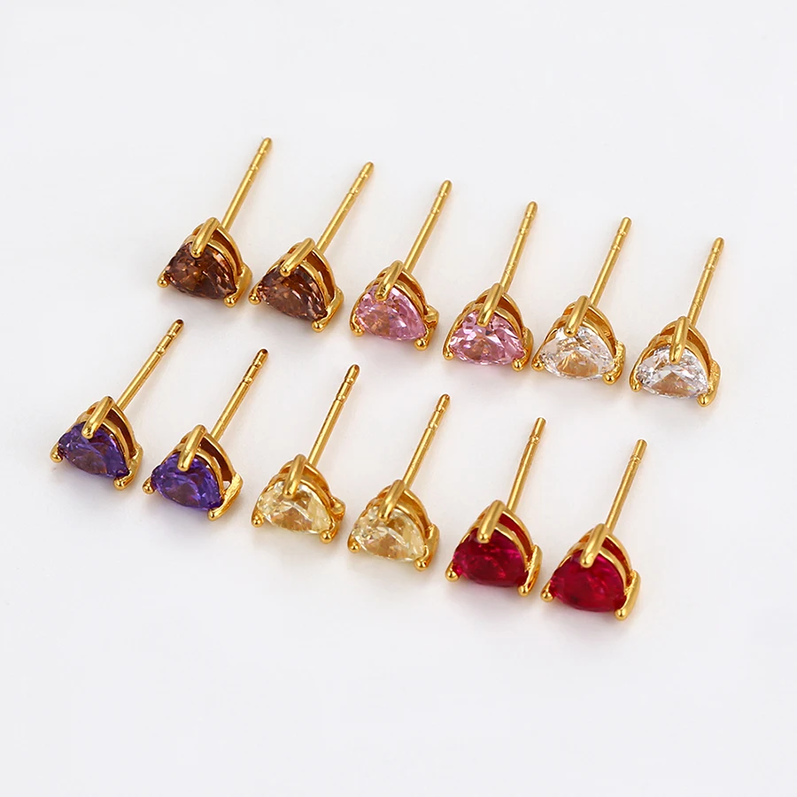 21465 Xuping jewelry 24k gold color plated heart shape zirconia fashion stud earrings
21465 Xuping jewelry 24k gold color plated heart shape zirconia fashion stud earrings