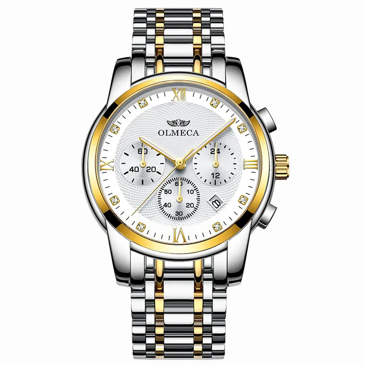 Men Watch Luxury Silver Chain Band Quartz Wrist Watch Clock Chronograph Ralogio Masculino Watches, N/a 
Men Watch Luxury Silver Chain Band Quartz Wrist Watch Clock Chronograph Ralogio Masculino Watches, N/a