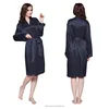 mid length silk robe women 100% mulberry satin silk