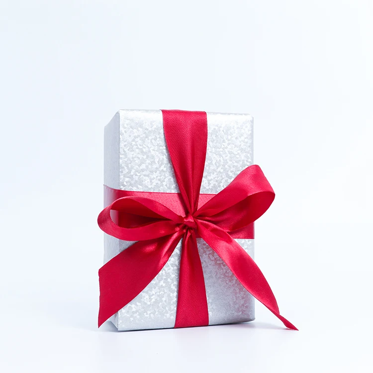 custom holiday luxury color paper gift box flower box red ribbon