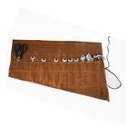 Waterproof Wrench Roll Up Pouch Waxed Canvas Roll Up Tool Bag