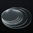 Clear Acrylic Display Logo Round Plate Laser Engraving And Cut Acrylic Circle Disc