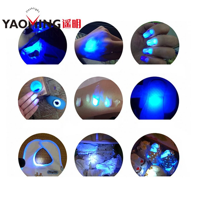 yaoming 5led violet light blacklight uv pocket light keychain