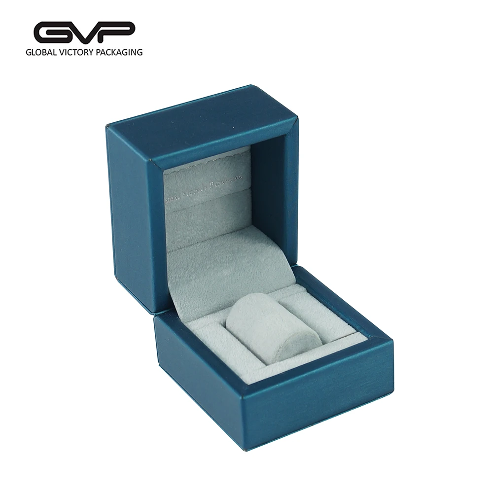 wholesale custom luxury pu leather jewelry ring gift velvet box