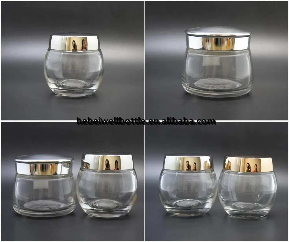 wholesale cosmetic packing jars body scrub packaging new style glass jar GJ-2050A