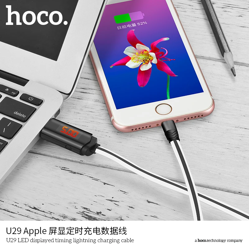 Cable U29 LED display charging data sync Type-C - HOCO