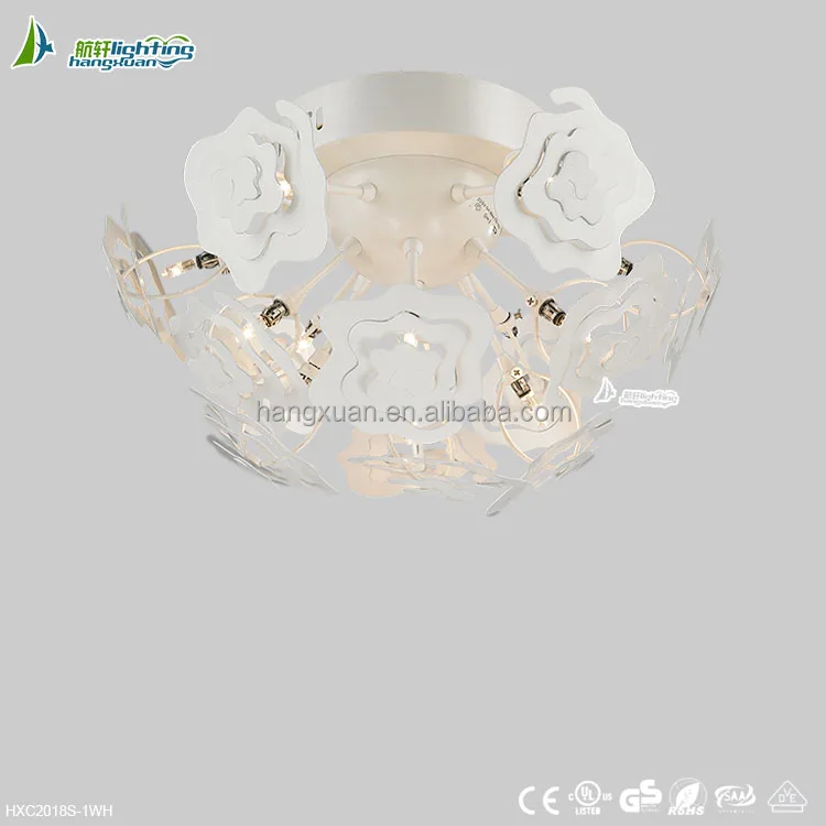 White colourful fancy chandelier ceiling light mounted in the ceiling HXC2018S-1WH White colourful fancy chandelier ceiling light mounted in the ceiling HXC2018S-1WH