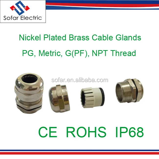 Professional Manufacturer IP68 Nickel Plated Brass Cable Glands M63