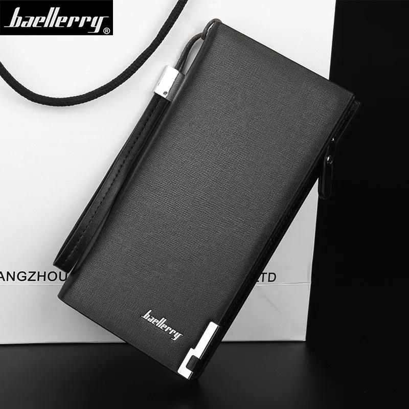 long purse business wallet pu leather purse wallet for men