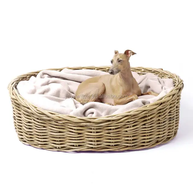 wholesale luxury multifunctional wicker pet basket for dogs and