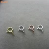 Wholesale Silver/Gold/Rose gold 925 Sterling Silver Spring Ring Clasps with Closed Ring for bracelet necklace jewelry making