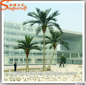 Chinese new green outdoor PE leaves artificial plants artificial coconut palm trees for landscaping decoration
