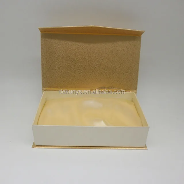 cardboard black matt hair extension packaging box with ribbon