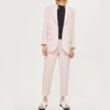 OEM Women Single Breasted Pink Blazer with Pencil Pants Suits