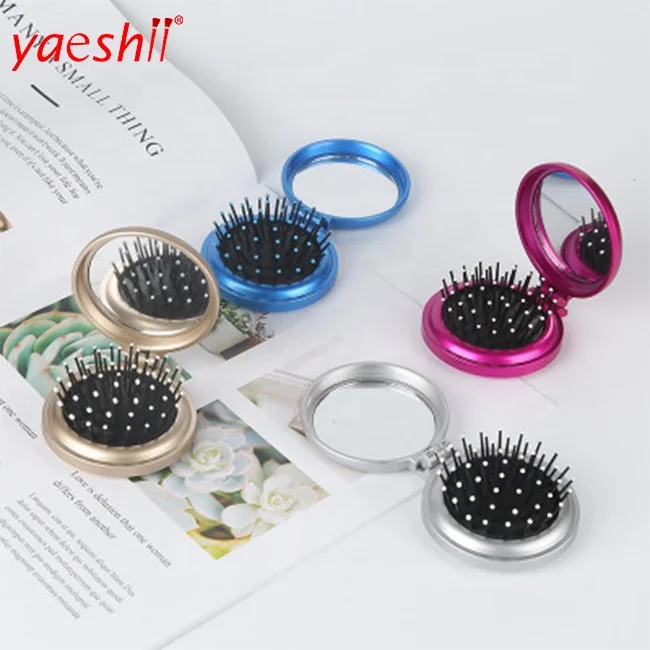 Yaeshii Portable Mini Folding Metal Combs for Women Round Travel Mirror Hair Brush
Yaeshii Portable Mini Folding Metal Combs for Women Round Travel Mirror Hair Brush