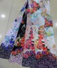 Polyester flower print chiffon fabric for maxi dress