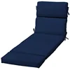 Outdoor Waterproof Navy Blue Chaise Lounge Chair Beach House Garden Furniture Wrought Iron Furniture Seat Cushion