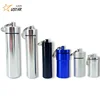wholesale aluminum water bottle with pill box keychain organizer travel weekly pill box