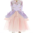 Fashion Summer Wholesale Trendy Children Boutique Clothes Girls Party Dress Floral Printed Clothing for Baby Girls