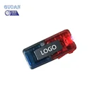 New flashing red blue led police shoulder light for rechargeable