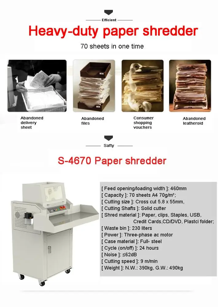 s-46120p waste recycle cross cut paper shredders