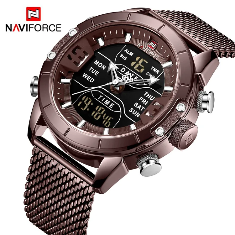 Naviforce Watch Men Top Brand Luxury Army Military Stainless Steel Mesh Mens Wristwatch Waterproof Digital Quartz Sports Watches
Naviforce Watch Men Top Brand Luxury Army Military Stainless Steel Mesh Mens Wristwatch Waterproof Digital Quartz Sports Watches