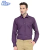 Wholesale custom purple 35%viscose 65%polyester button down printed shirt