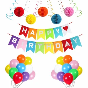 felt happy birthday banner its a girl recuerdos baby shower